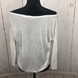 Womens Athleta Off Shoulders Netted  Top Size M